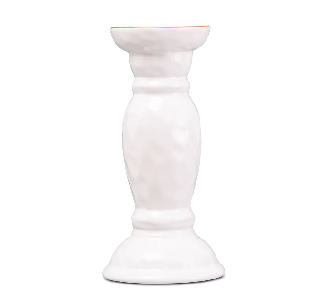 Cantaria Candlestick Home Decor Skyros White  