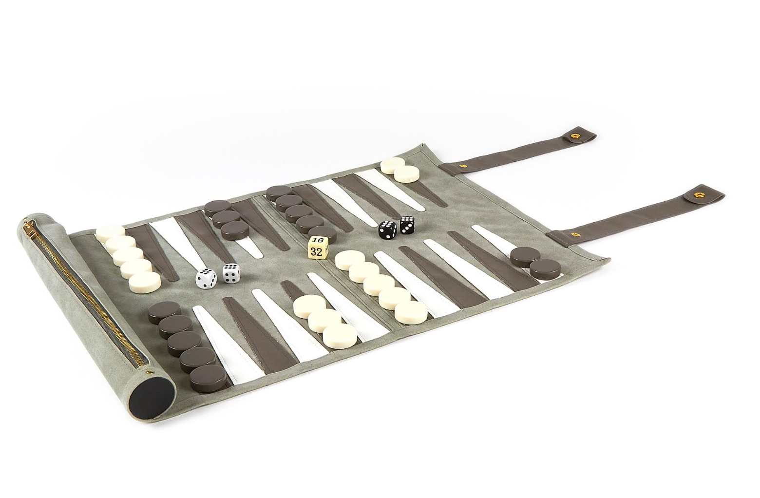 Rolled Backgammon Set Games/Puzzles Tizo Grey  