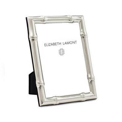 Wide Bamboo Silver Plated Photo Frame