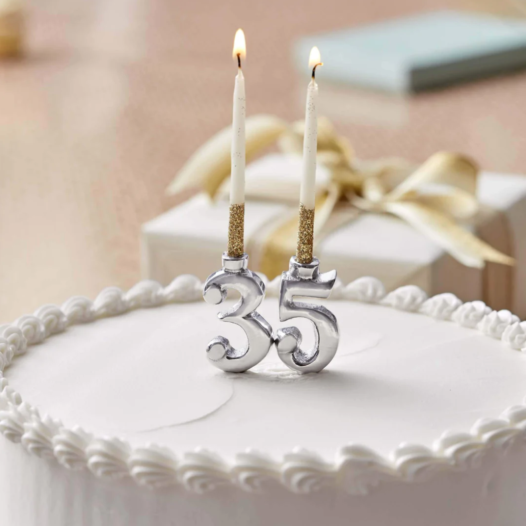 Number Candle Holder Set Tabletop Mariposa   