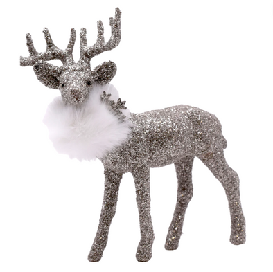 Comet Silver Snow Fur Holiday Decor Sherri's Designs   