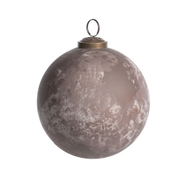 Amethyst Matte Glass Ball Ornament Large