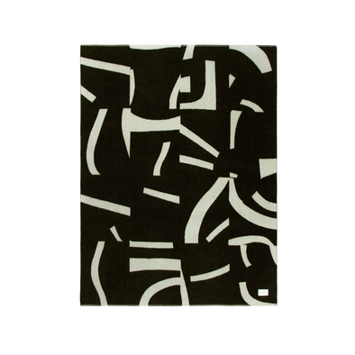 Visions Reversible Throw in Black and Ivory