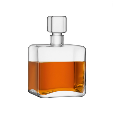 Cask Whiskey Square Decanter 1L Clear