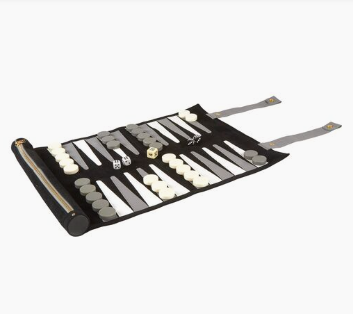 Rolled Backgammon Set Games/Puzzles Tizo Black  