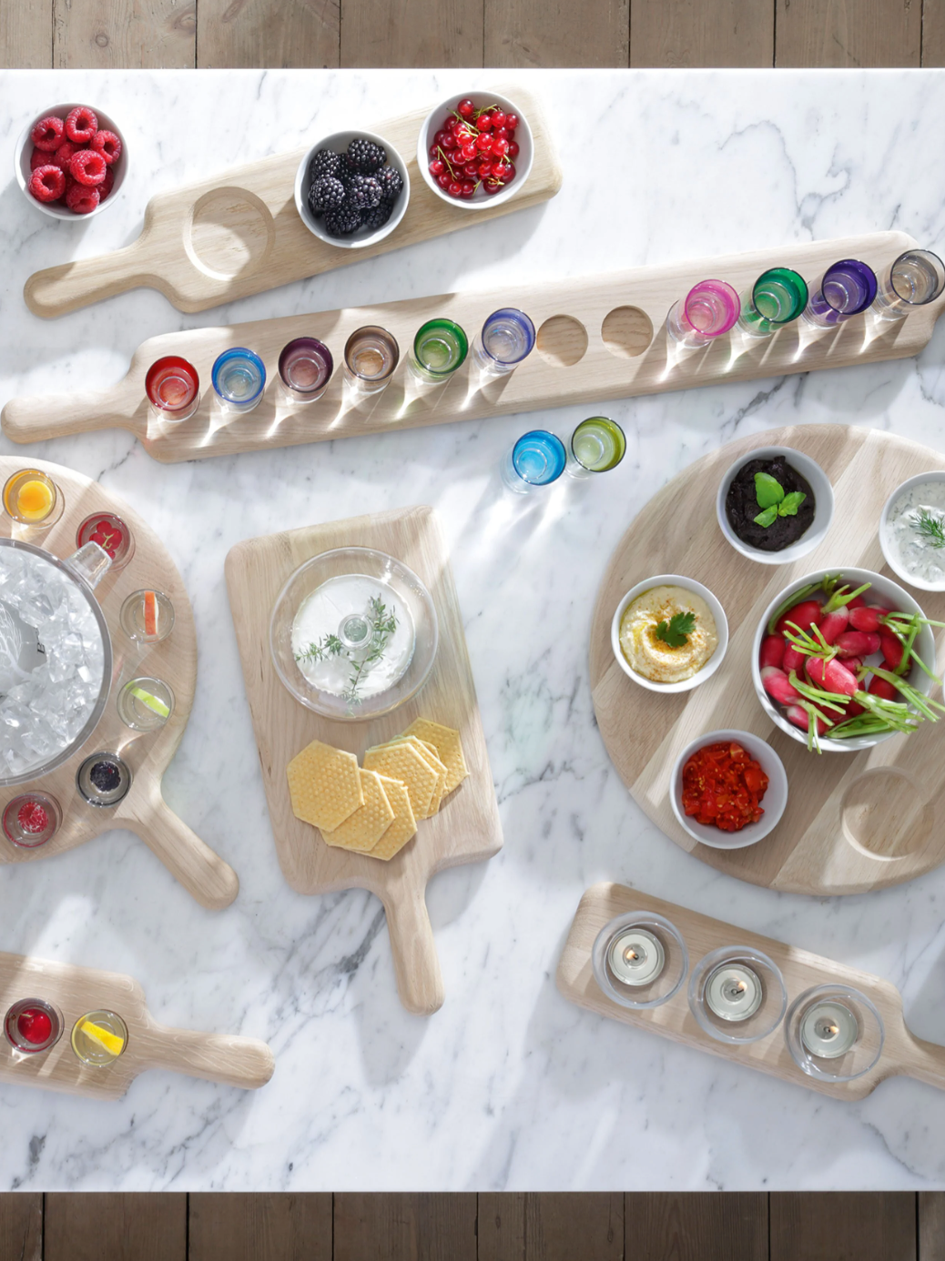 Paddle Vodka Set & Oak Paddle Drinkware/Barware LSA   