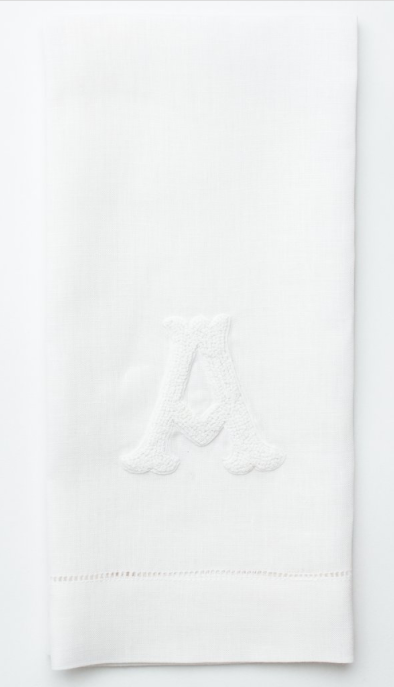Embroidered Hand Towel • Nouveau Monogram