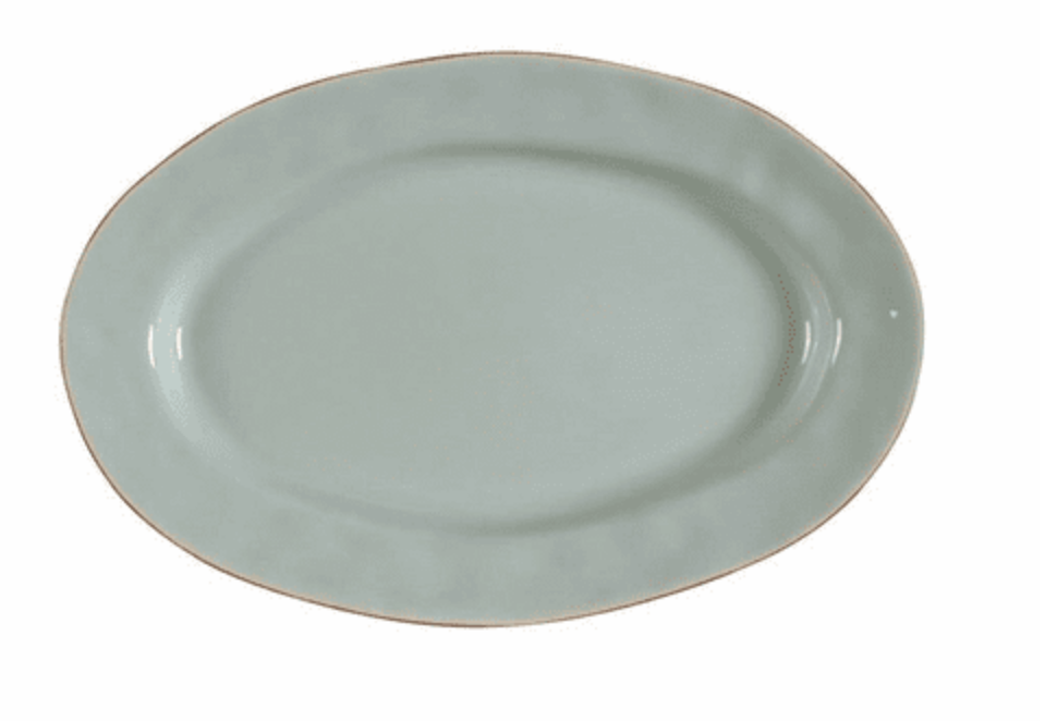 Cantaria Large Oval Platter Tabletop Skyros Sheer Blue  