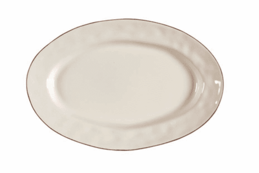 Cantaria Large Oval Platter Tabletop Skyros Ivory  