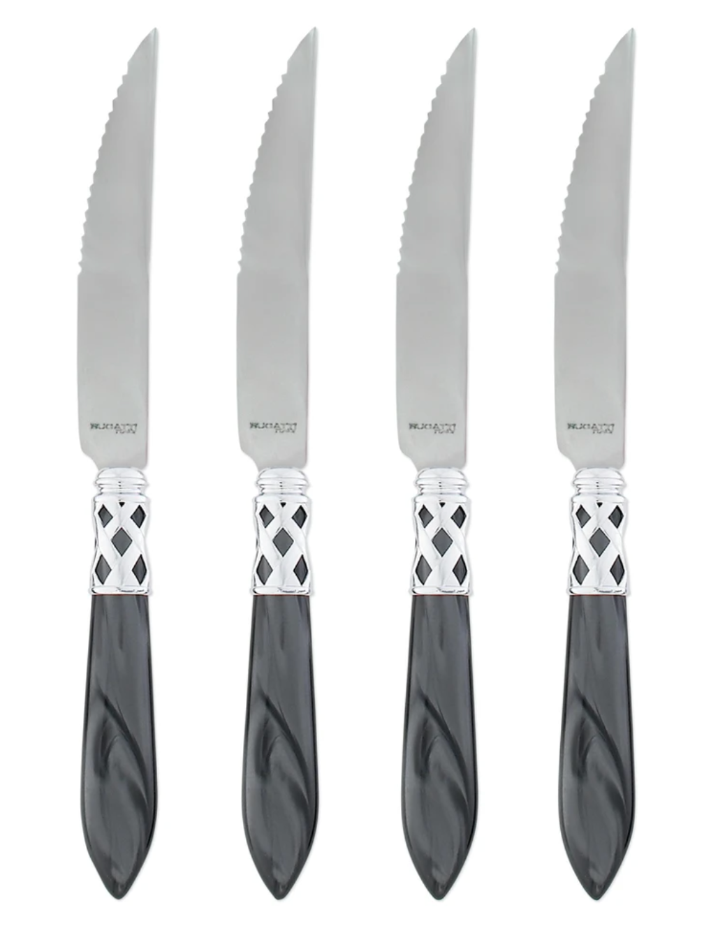 Aladdin Brilliant Steak Knives Tabletop Vietri Charcoal  