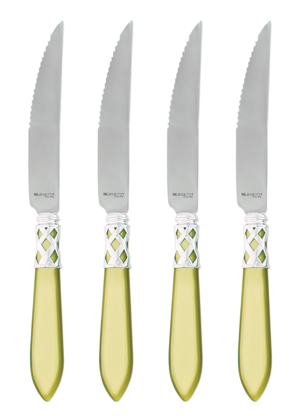 Aladdin Brilliant Steak Knives Tabletop Vietri Chartreuse  