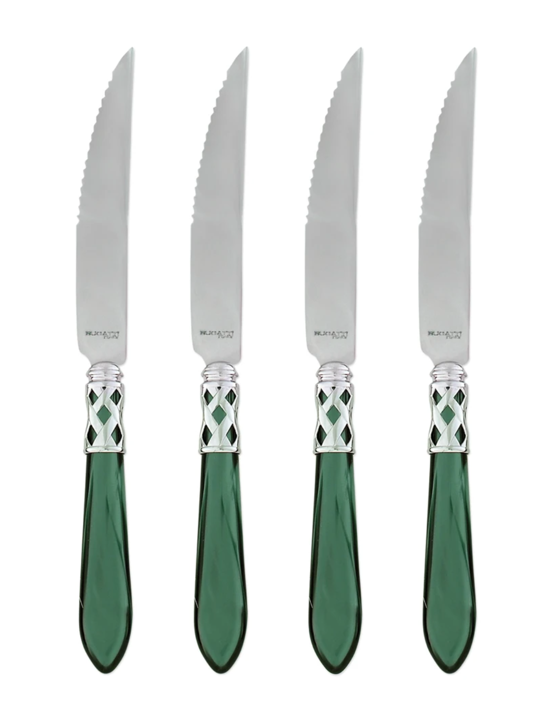 Aladdin Brilliant Steak Knives Tabletop Vietri Green  