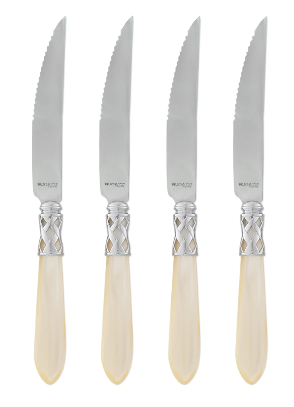 Aladdin Brilliant Steak Knives Tabletop Vietri Ivory  