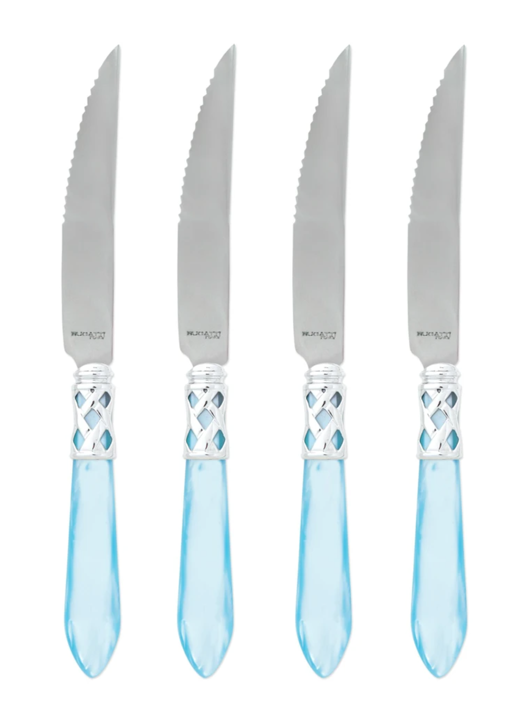 Aladdin Brilliant Steak Knives Tabletop Vietri Light Blue  