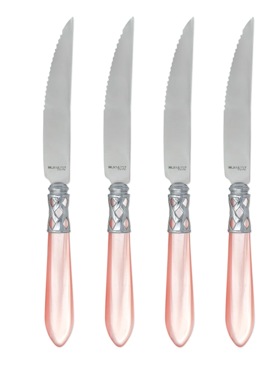 Aladdin Brilliant Steak Knives Tabletop Vietri Light Pink  