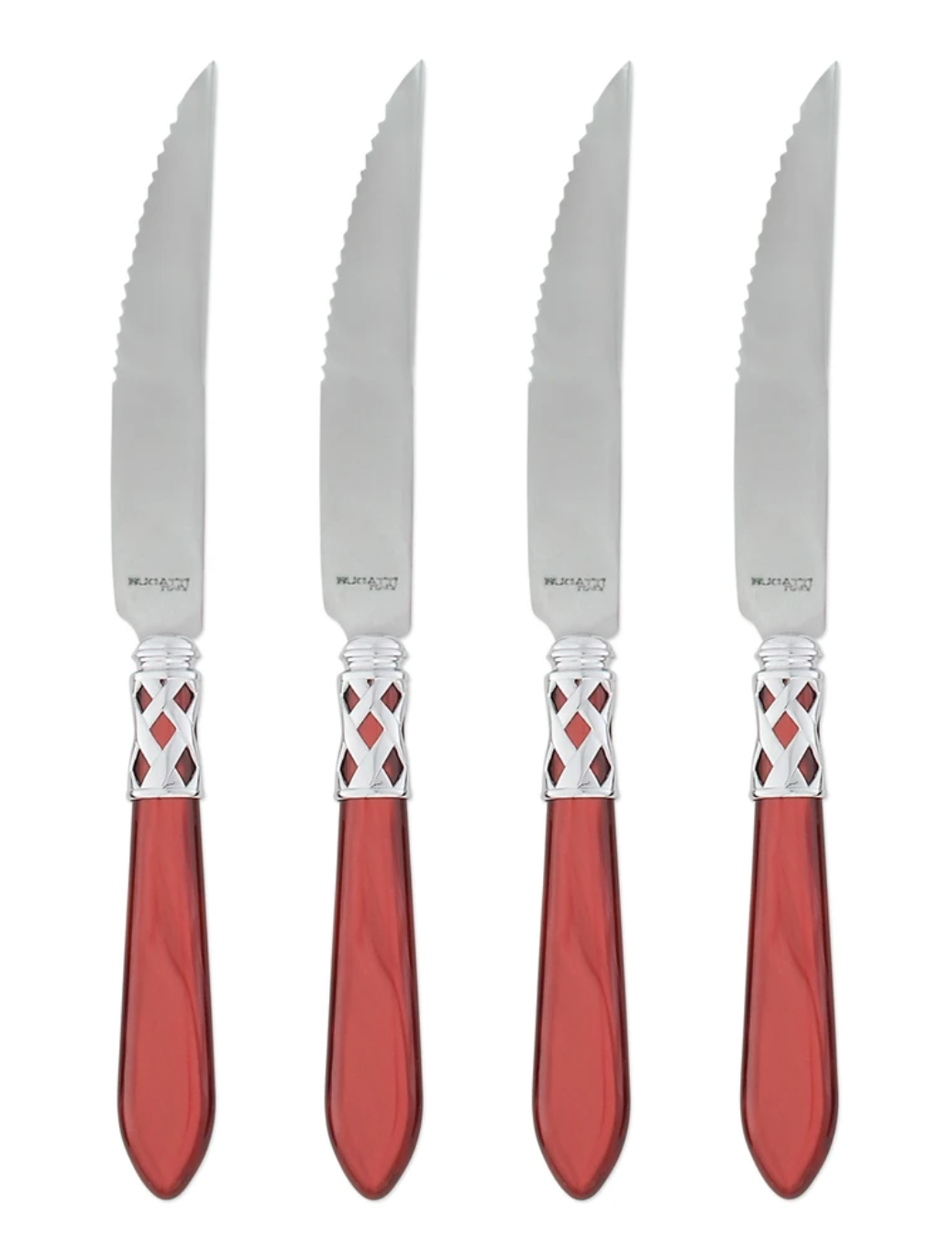 Aladdin Brilliant Steak Knives Tabletop Vietri Red  