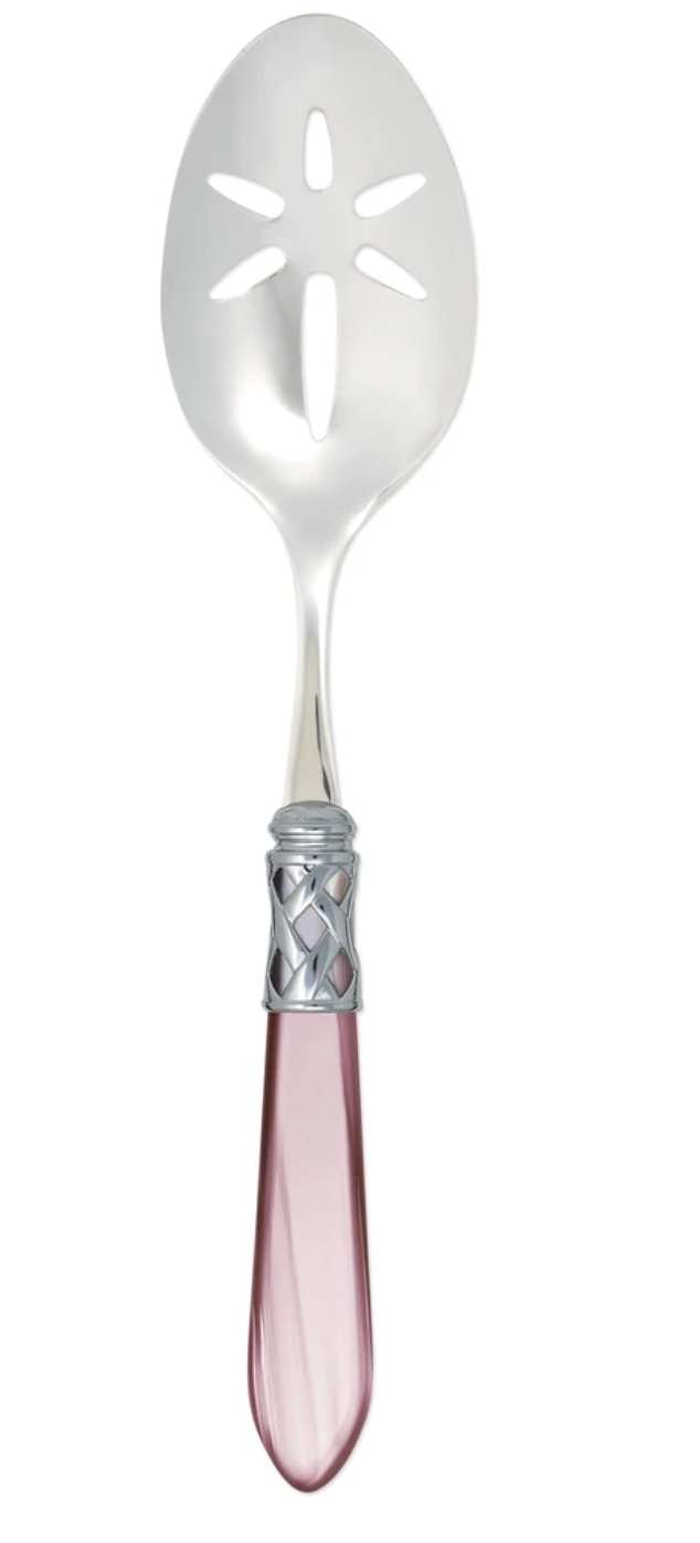Aladdin Brilliant Slotted Serving Spoon Tabletop Vietri Lilac  