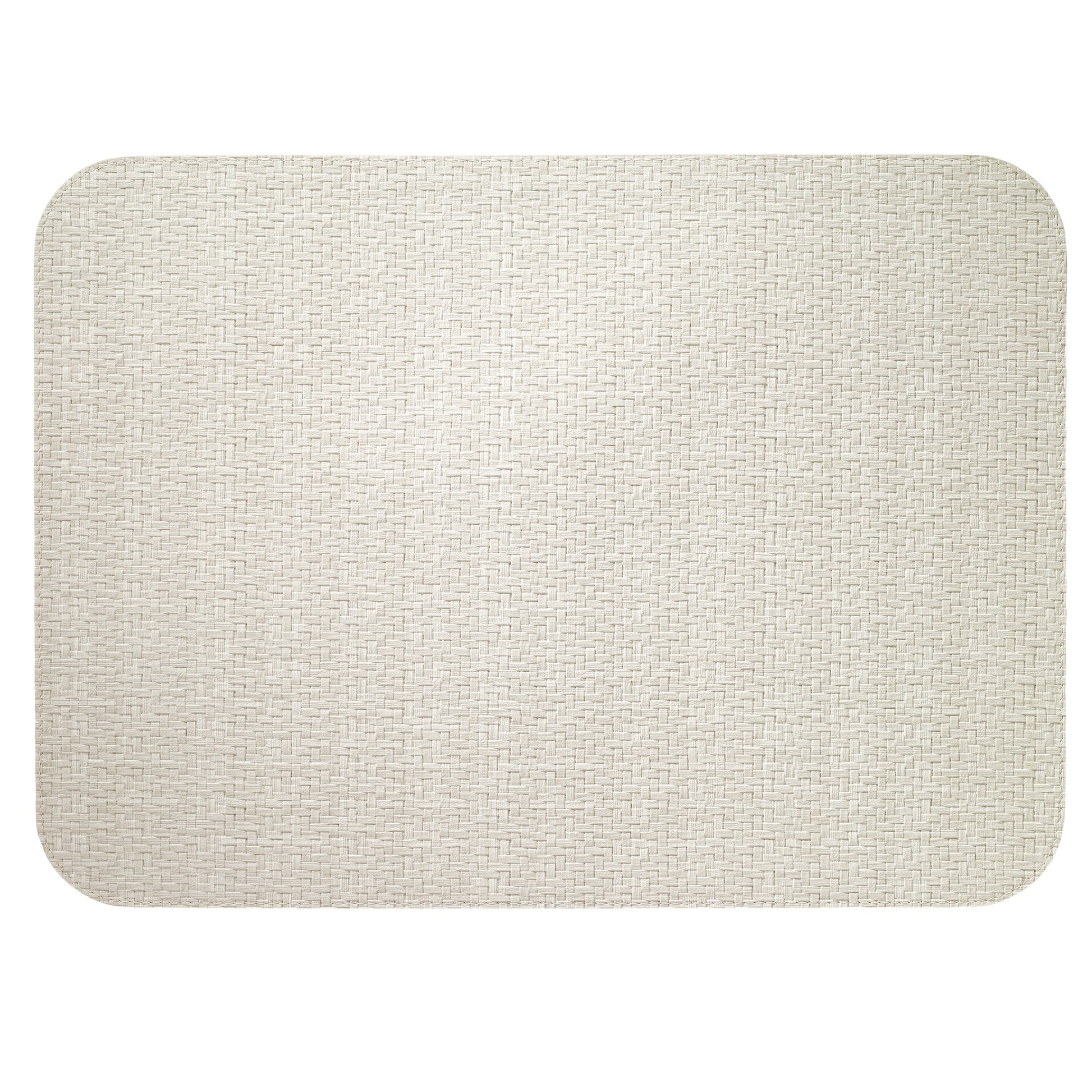 Wicker Easy-Care Placemats Table Linens Bodrum Cream Oblong Set of 4