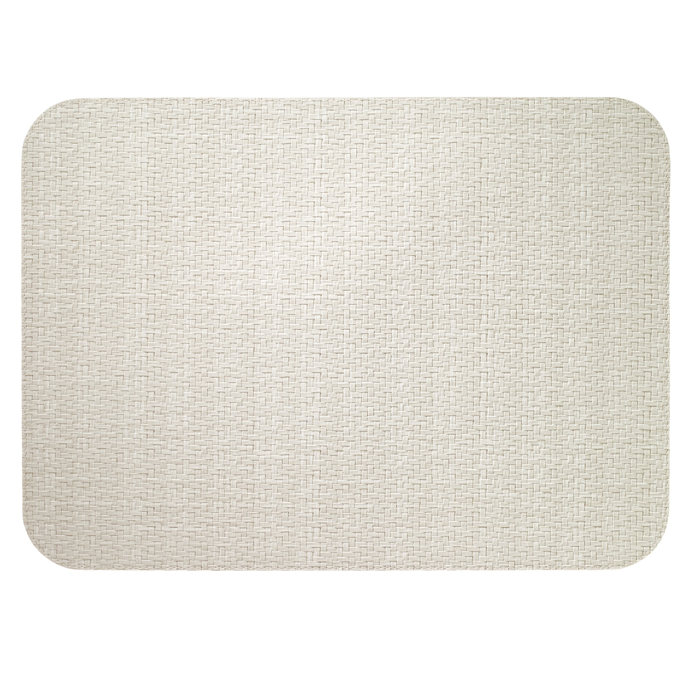 Wicker Easy-Care Placemats Table Linens Bodrum Cream Oblong Set of 4