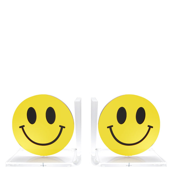 Yellow Smiley Face Bookends