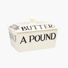 Black Toast Half a Pound Butter Dish Tabletop Emma Bridgewater   