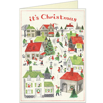 Christmas Village Greeting Card & Envelope