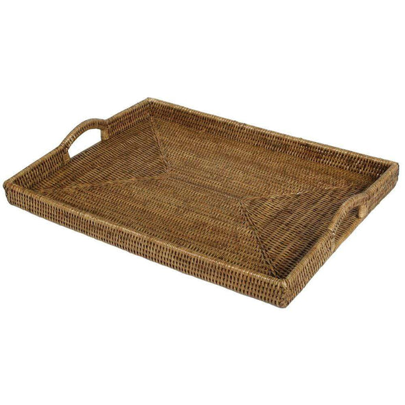 Rattan Tray Home Decor Caspari   