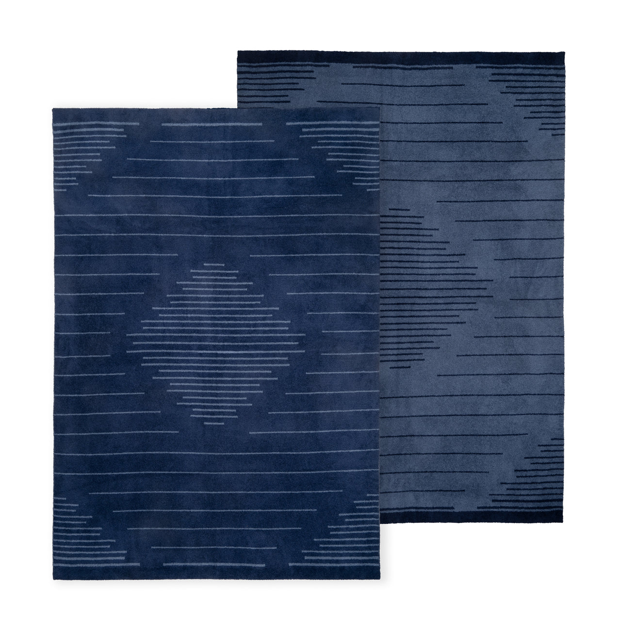 Diamond Stripe Dream Plush Throw Bedding Kashwere Ink/Midnight 52" x 70" 