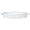 Lastra Handled Oval Baker Tabletop Vietri White  