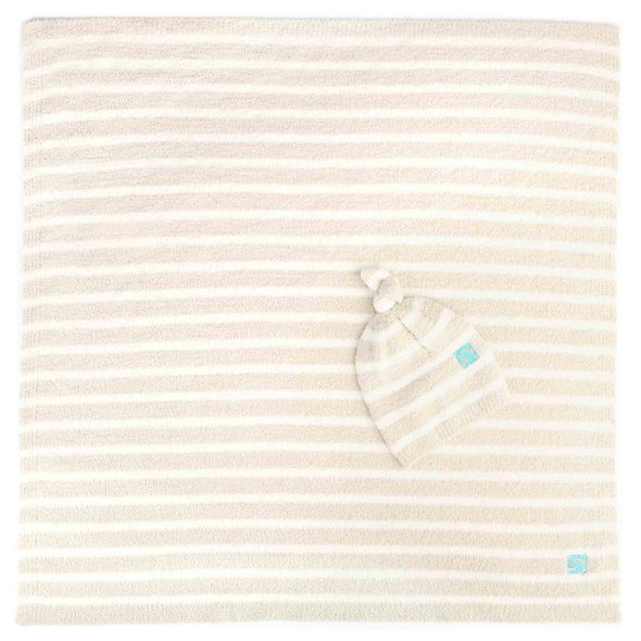 Ultra Soft Baby Blanket Mini Stripe with Cap