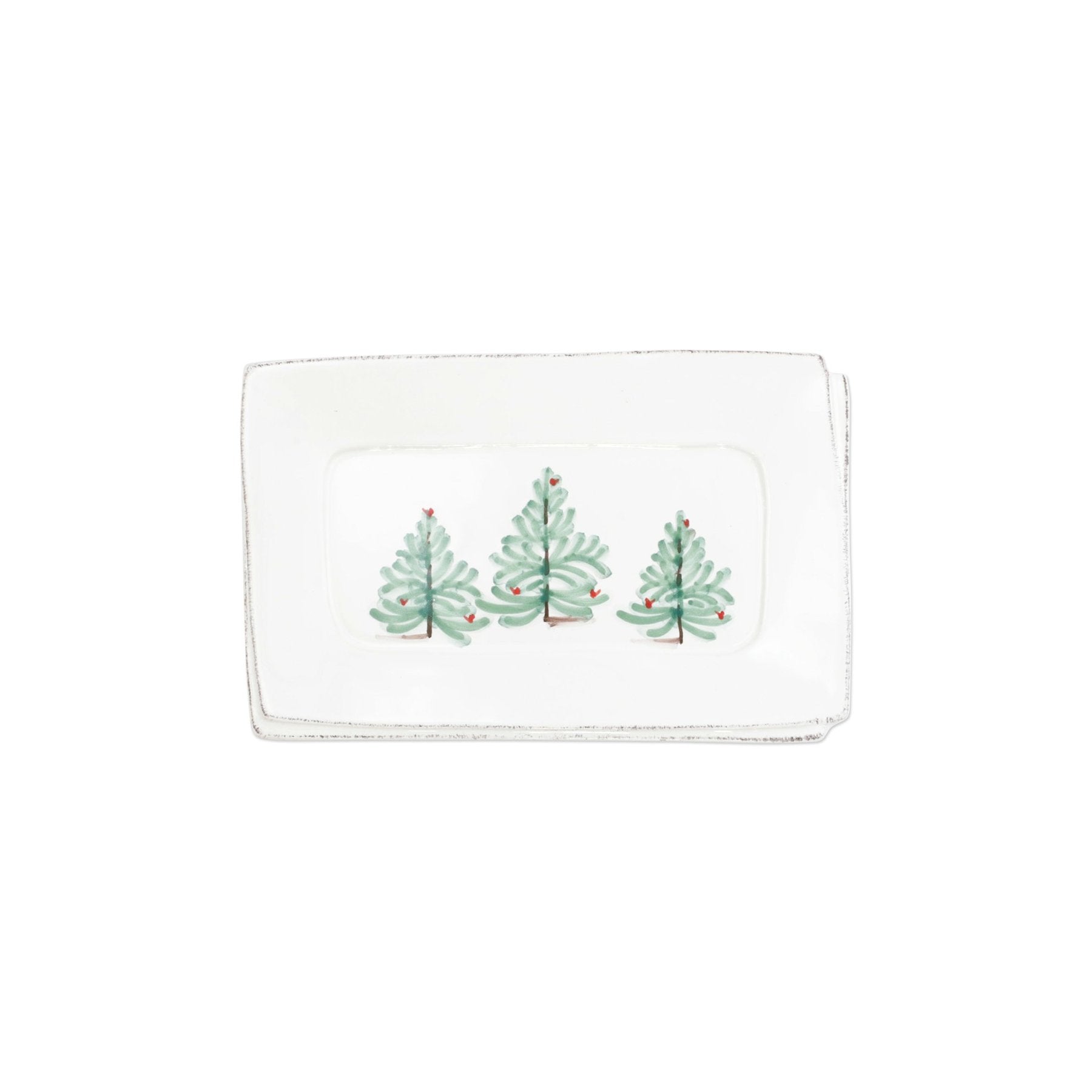Lastra Holiday Small Rectangular Tray Holiday Decor Vietri   