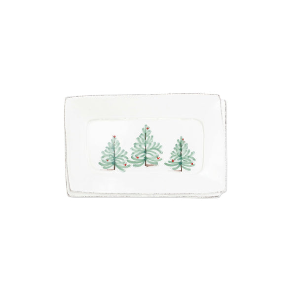 Lastra Holiday Small Rectangular Tray Holiday Decor Vietri   