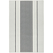 Gunner Strip Grey Machine Washable Rug Rugs Annie Selke   